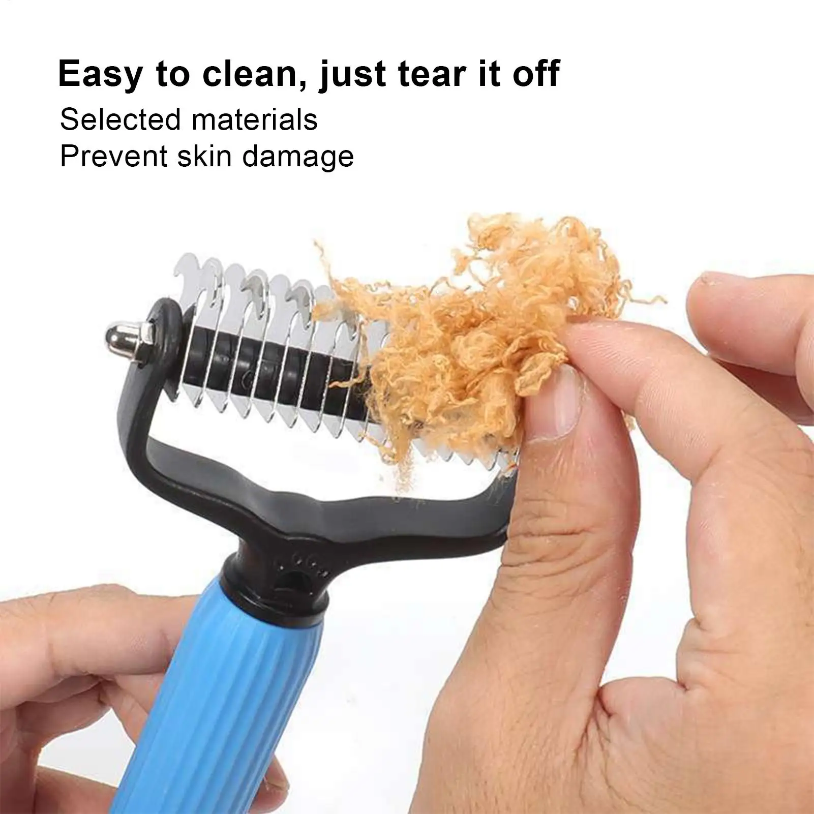 Pet Undercoat Rake Deshedding Brush for Dogs Cats Long/Short Hair Remove Tangles Knots Cat Shedding Brush Grooming Comb Tool - view 2