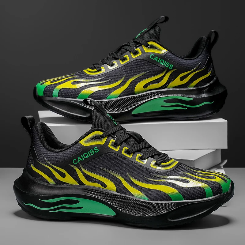 Men's Sports Running Shoes, Solid Color, Comfortable Upper and Inner Layers, Unisex, Wear-Resistant and Durable Sole, Fabric Insole, Lace-Up Closure, Sporty Style, All-Season Comfort Shoes