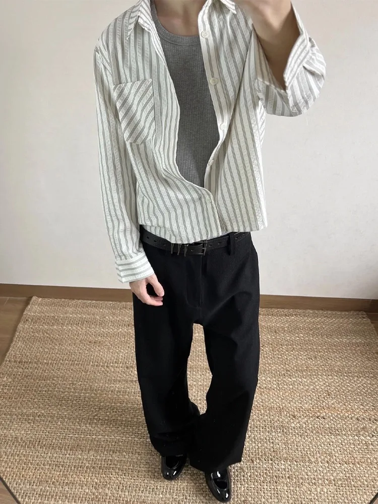 

Мужская осенняя одежда в американскую полоску Bubble irt Long Sve, повседневная универсальная куртка с воротником-стойкой и воротником-стойкой