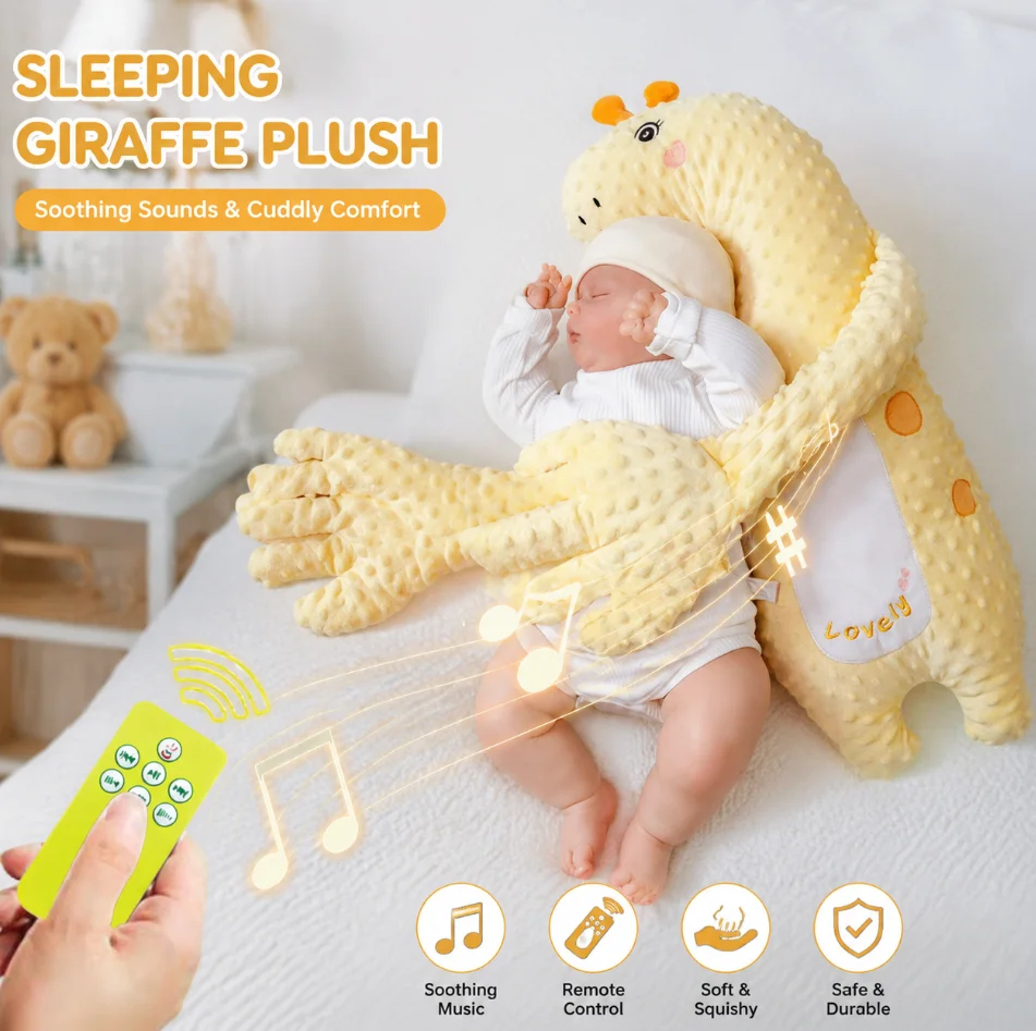 Baby Sleep Soothing Doll Pillow Palm Hugging Design Prevents Jumping And Butt Soothing Tool for Comfortable Slumber