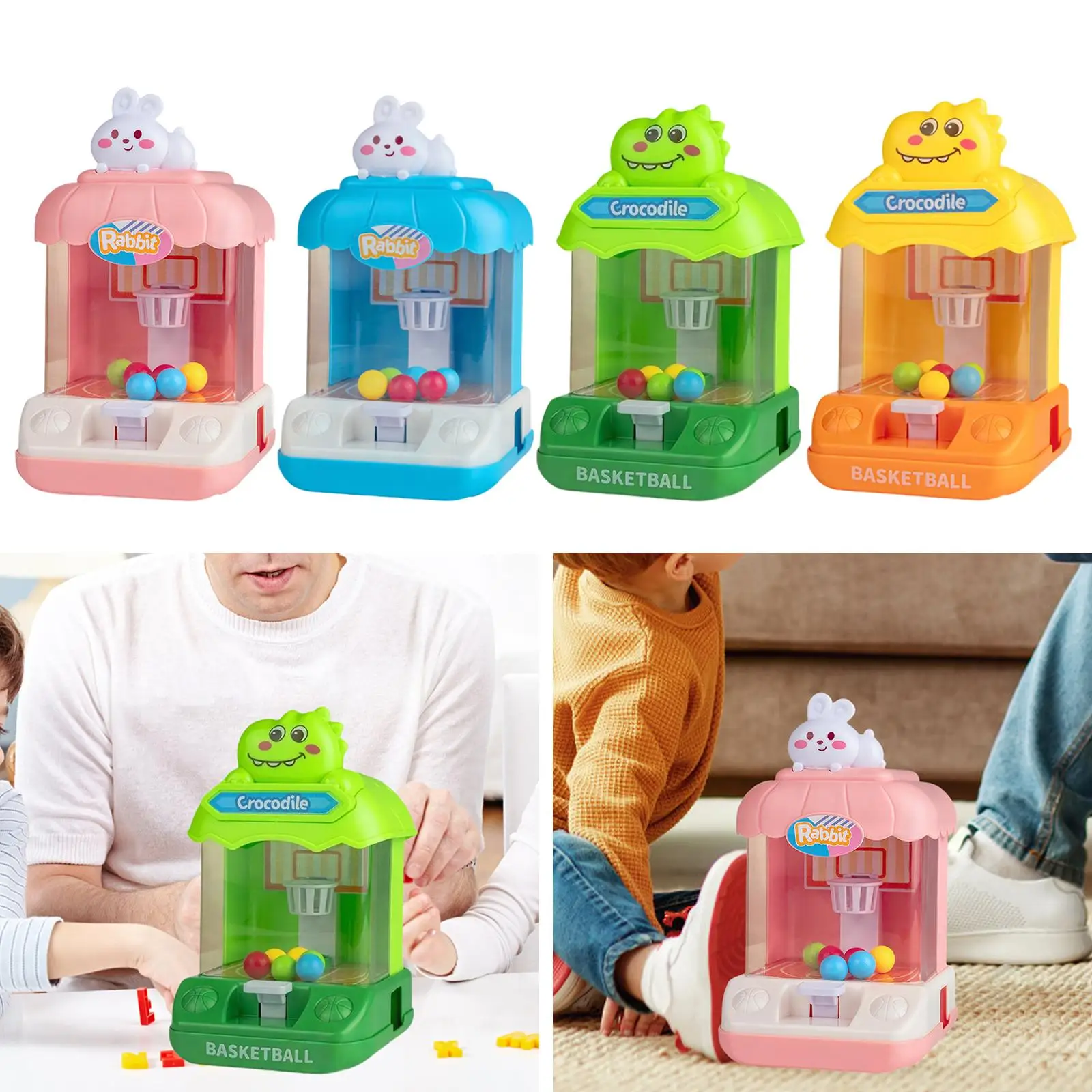 Children Dinosaur Mini Basketball Game Handheld Basketball Game Machine Portable Educational Toy Pretend Play Toy for Kids