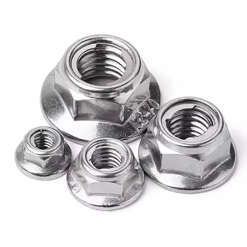Titanium Hexagon Self Locking Hex Flange Nuts Locknut M5 M6 M8 M10 M12 M14 M16 M18