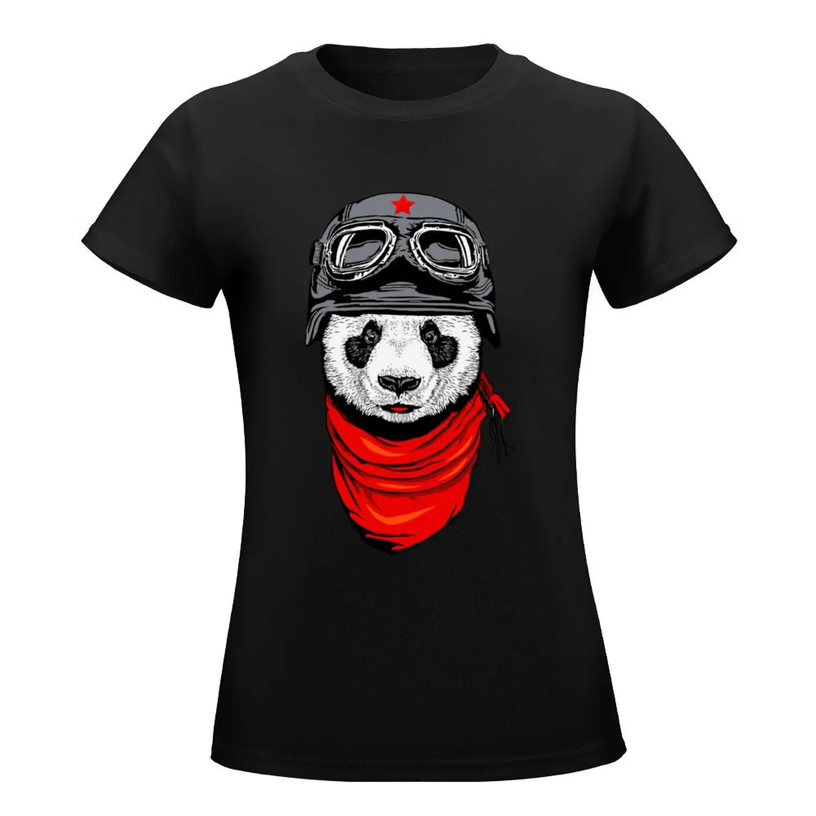 Pilot Panda T-Shirt kawaii clothes summer tops tees summer clothes for Women