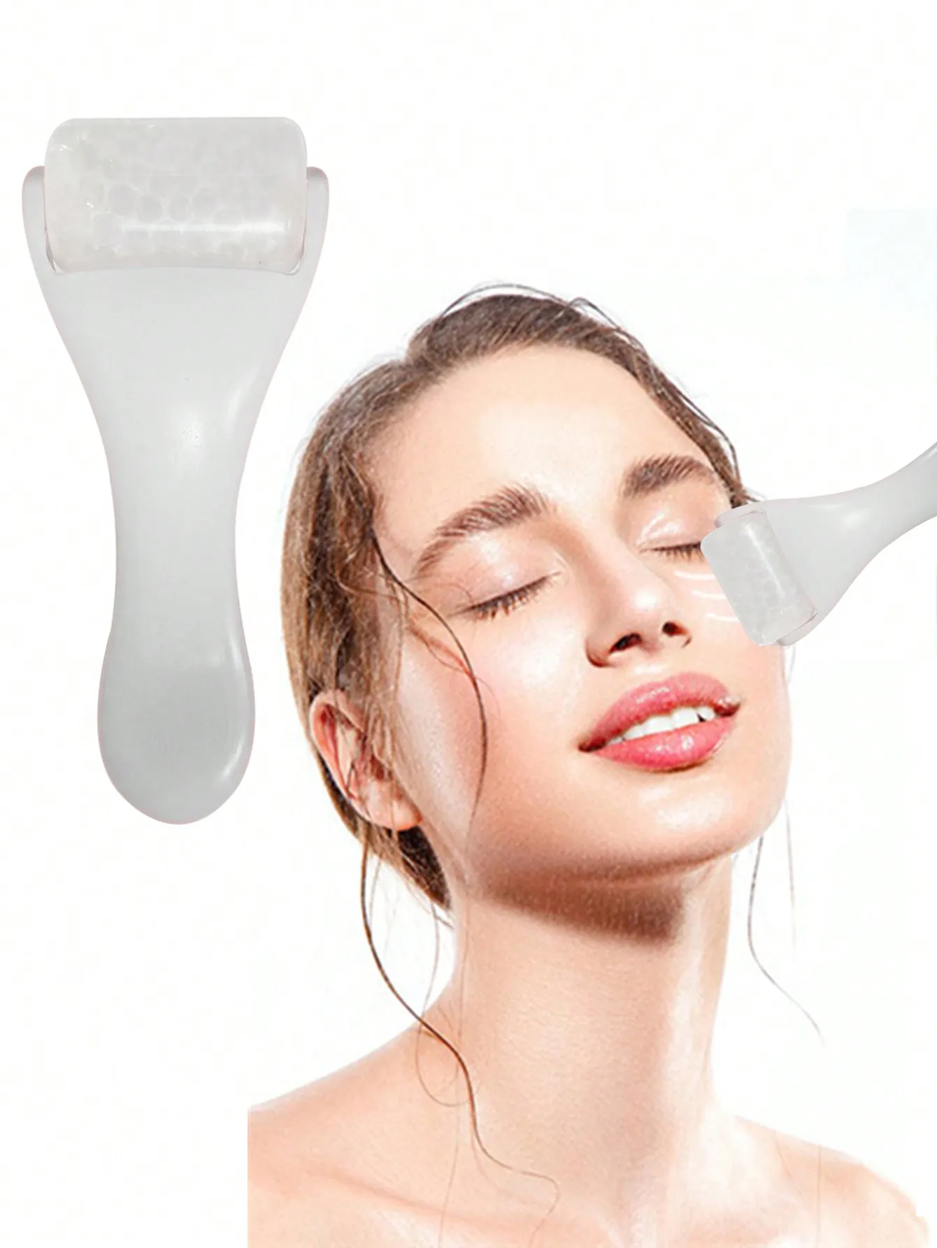 

Ice Face Roller Massager Pink Rolling Massage Skin Lifting Anti-wrinkles Pain Relief Multi-Body Massager Tool Skin Care Tools