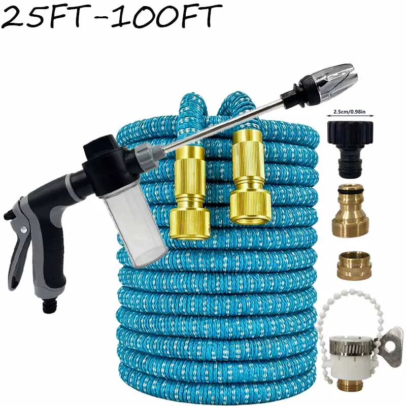 

Волшебный садовый телескопический волшебный шланг для садового орошения, чистка на открытом воздухе, очистка высокого давления, ирригационные принадлежности, 1 шт.