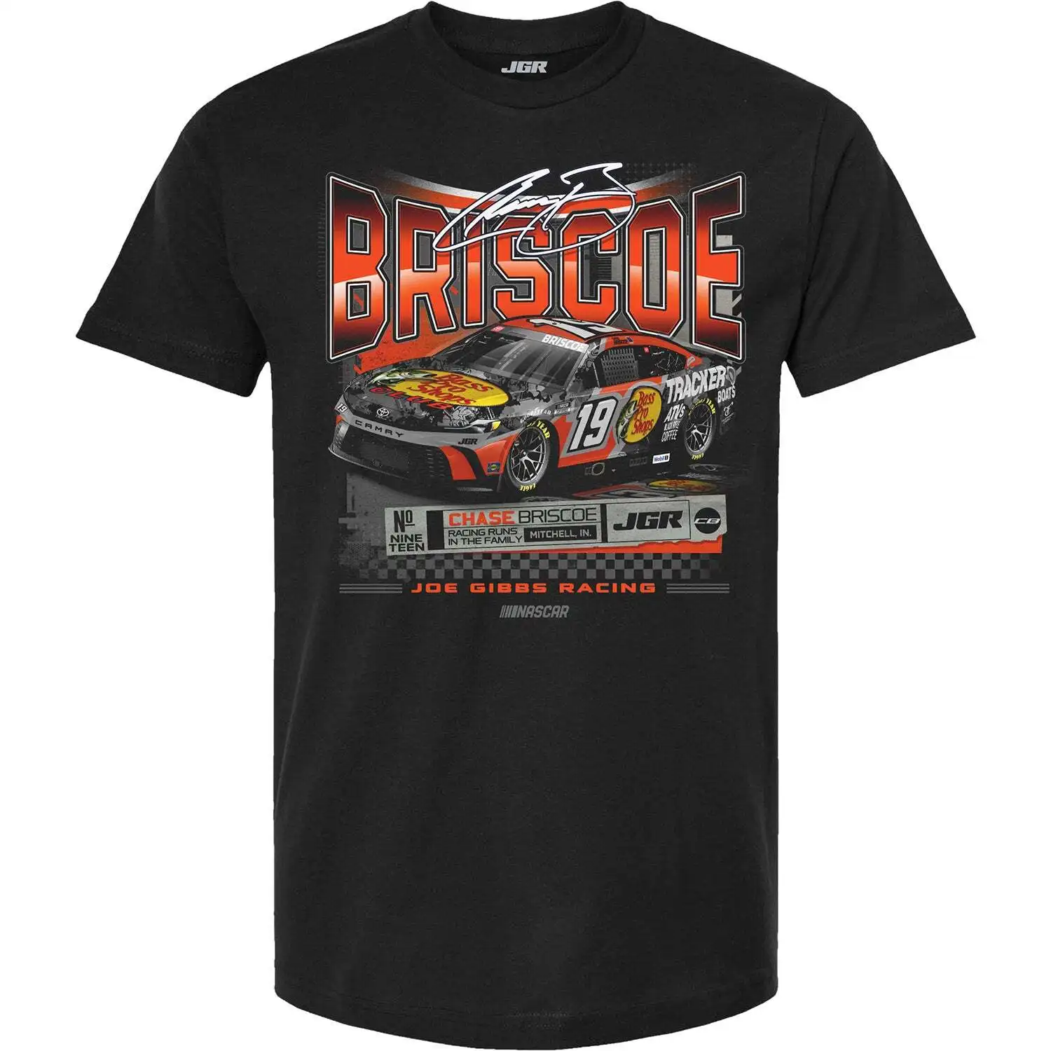 

Chase Briscoe 2025 Bass Pro Shops Downforce T-Shirt Black