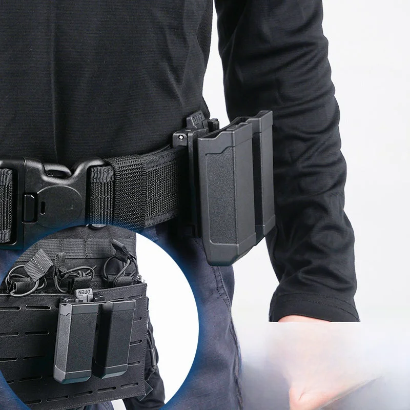 dragon-scale-plastic-steel-magazine-case-with-double-lock-training-equipment-universal-double-row-belt-vest-for-outdoor-activ