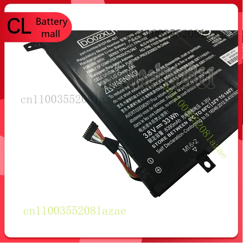 

Новый оригинальный аккумулятор для HP Pavilion X2 10 DO02XL HSTNN-LB6Y TPN-I121 TPN-I122