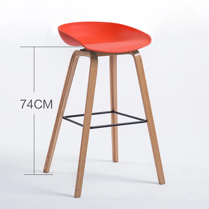 Design minimalist ische Bar stühle europäische Rückenlehne bequeme nordische Bar stühle Holz hohe Taburete Alt Para Cocina Möbel