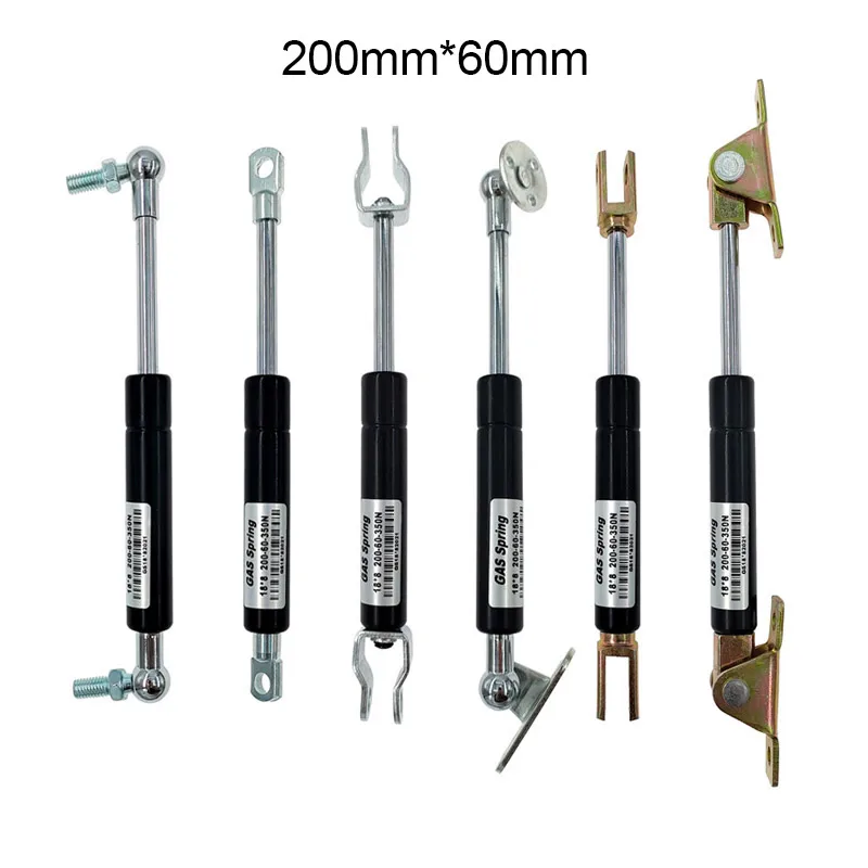 18*8 Rod Stroke Gas Spring Folding Hinge 50N-500N 5kg-50kg Force Lift Support Hole Center Distance 200mm Stroke Distance 60mm