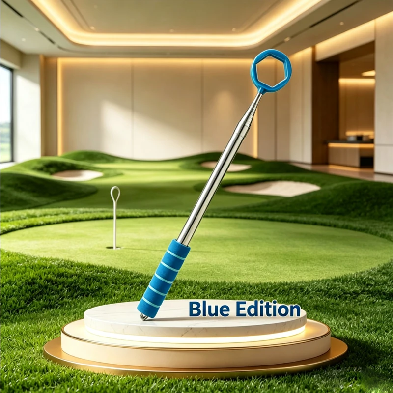 Golf Scoop Ball Recycling Tool Portable And Extendable Stainless Steel Push Rod With Handle up to 2.7 Meters Golf Accessories
