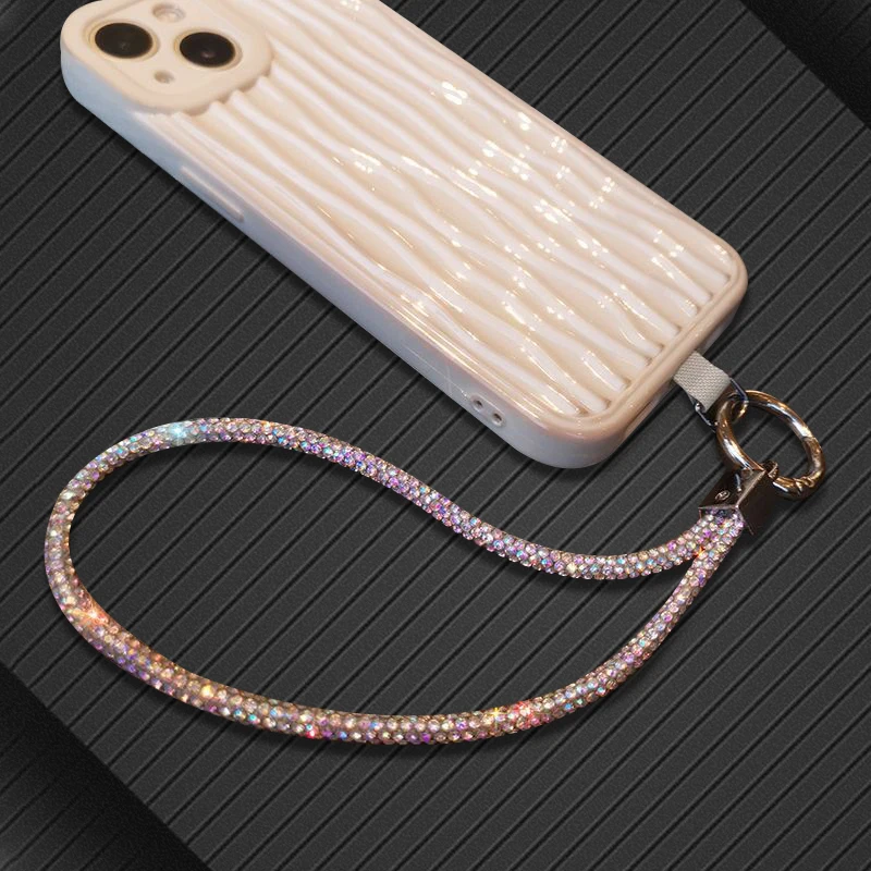 Luxury Phone Wrist Strap Lanyard Diamond Pendant Clip For iPhone 14 13 Samsung USB Flash Drives Keys Keychains Camera Keys Car