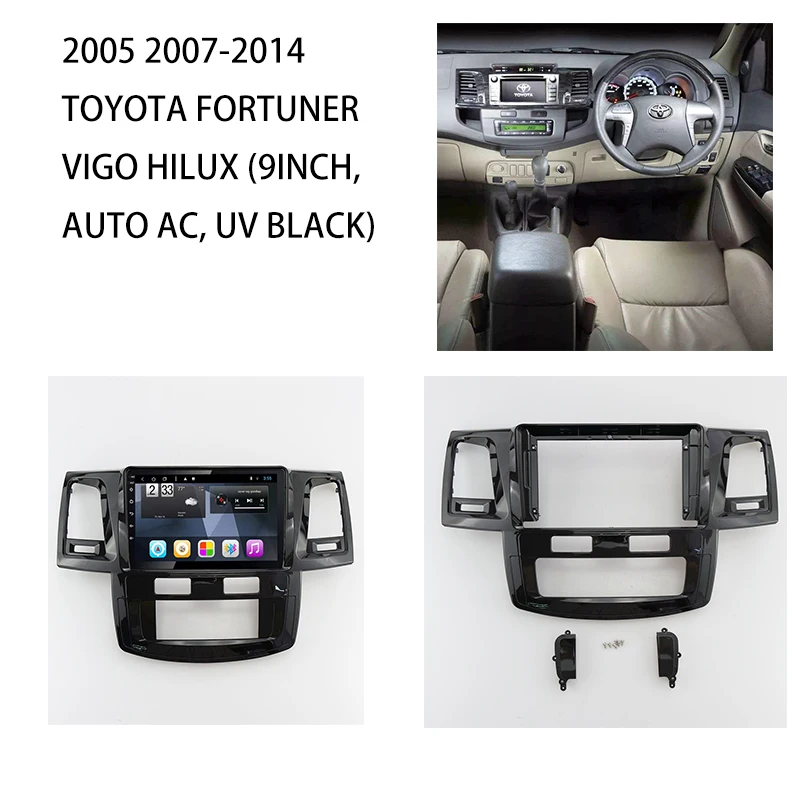 9Inch Frame Capacitive 1+16G car dvd player auto electronics ford radio for FORTUNER VIGO HILUX