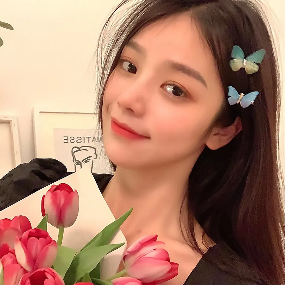 

10 шт. модных заколок-бабочек, изящные стильные заколки для волос, женские аксессуары для волос, элегантный дизайн для повседневных и наружных мероприятий