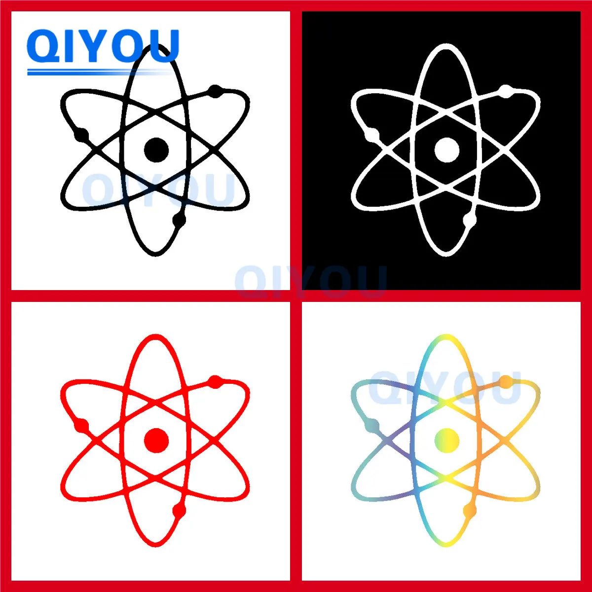 ATOMIC SYMBOL Personalized Body Decoration Car Stickers for Die-cut PVC Decal Used for Car Body Windshield Laptops