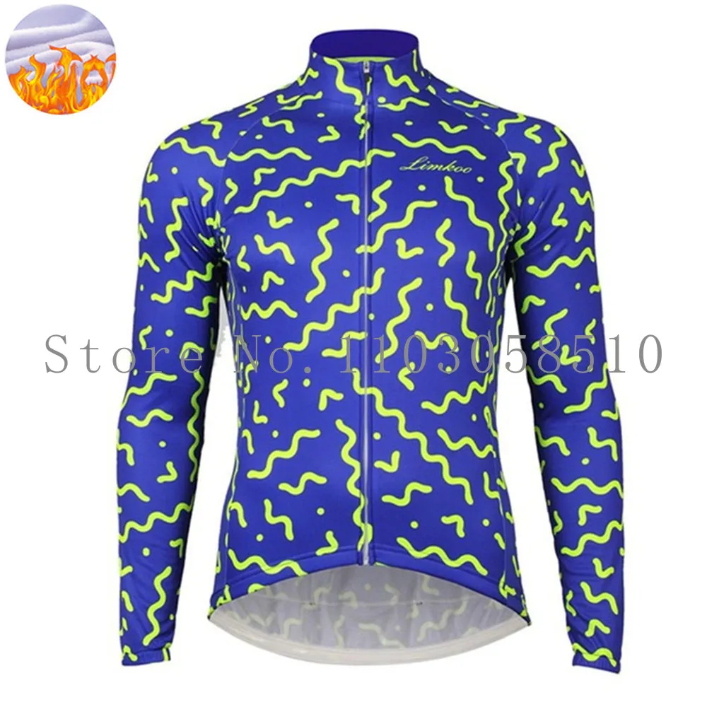 

Winter Men Cycling Jackets Long Sleeves Fleece Keep Warm Road Bike MTB Jersey Jackets Outdoor Sports Racing Thermal Fleece Coat