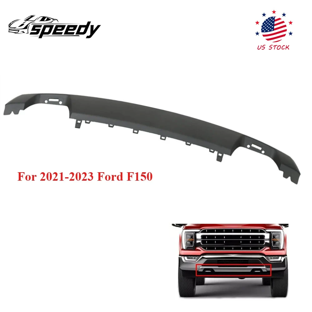 

Black Front Bumper Lower Molding Trim Valance Matte Black for 2021 2022 2023 Ford F150 ML34-17F771-ACW, ML34-17F771