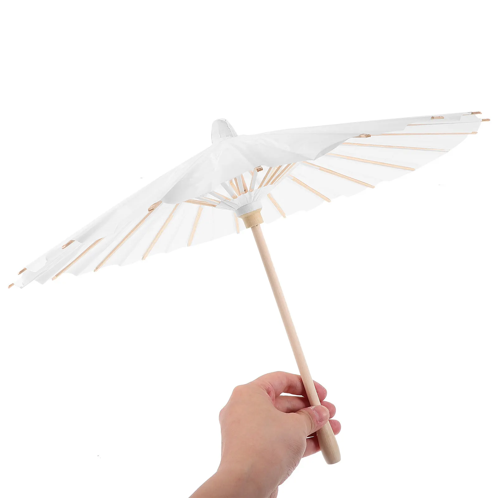 

4Pcs DIY Oil Paper Umbrella Blank White Traditional Craft Painting Supplies Kids Drawing Party Photo Props Handmade Decorative