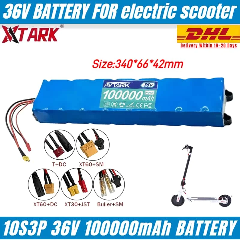 

DHL SHIPbatterie 36v 10S3P 100Ah Battery Packfor Xiaomi M365 M356 PRO 250W~500W Electric Scooter 36v 21700 Li-ion Battery