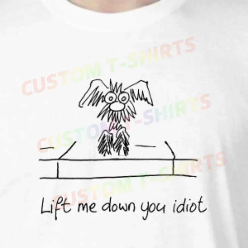 51 144_Lhasa_Apso_–_Pavement تي شيرت بنمط مرسومة يدويًا على الطراز الهزلي لكل من الرجال والنساء في الصيف