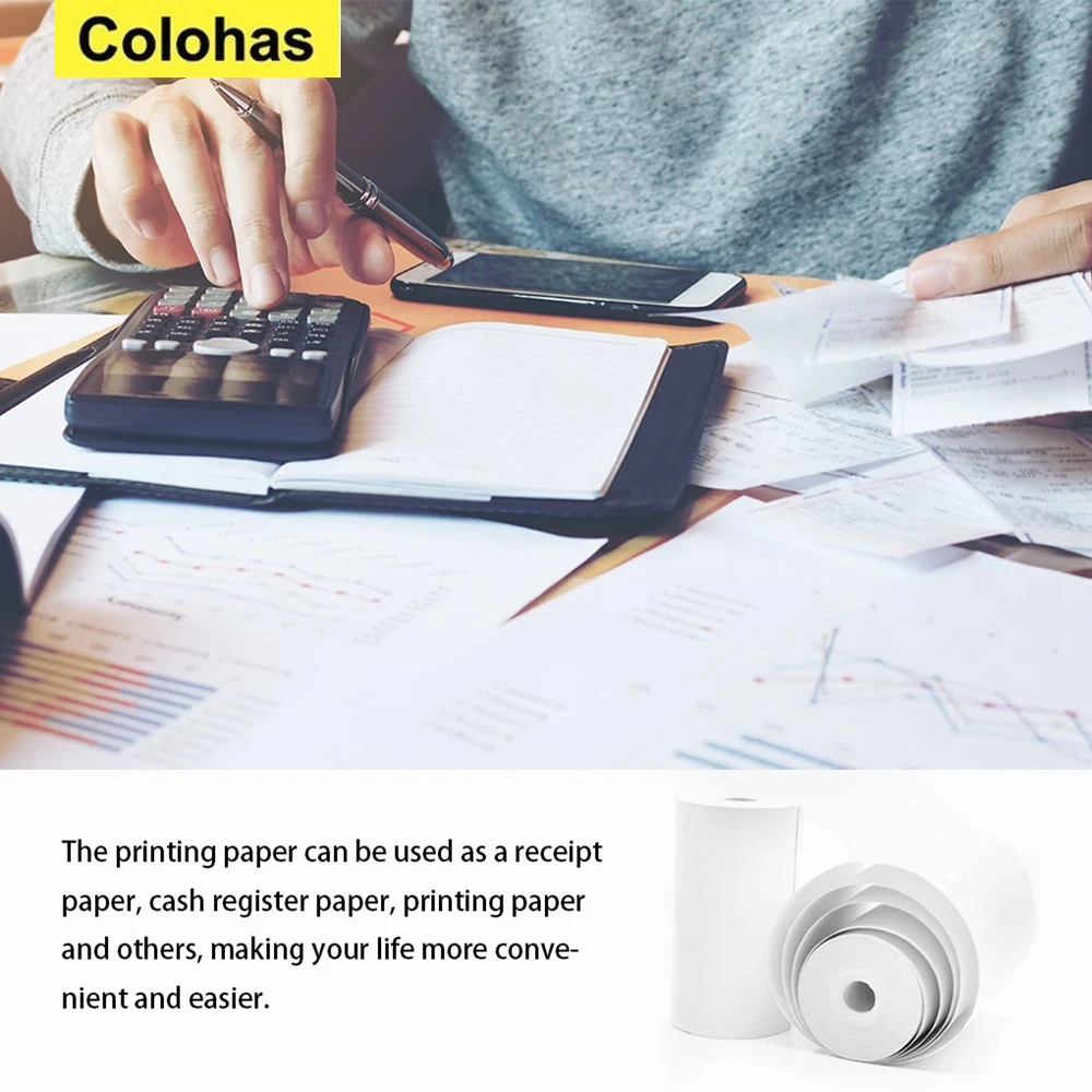 57*25mm Thermal Paper White Children Camera Instant Print Kids Camera Printing Paper Replacement Accessories Parts 10/15/20/30