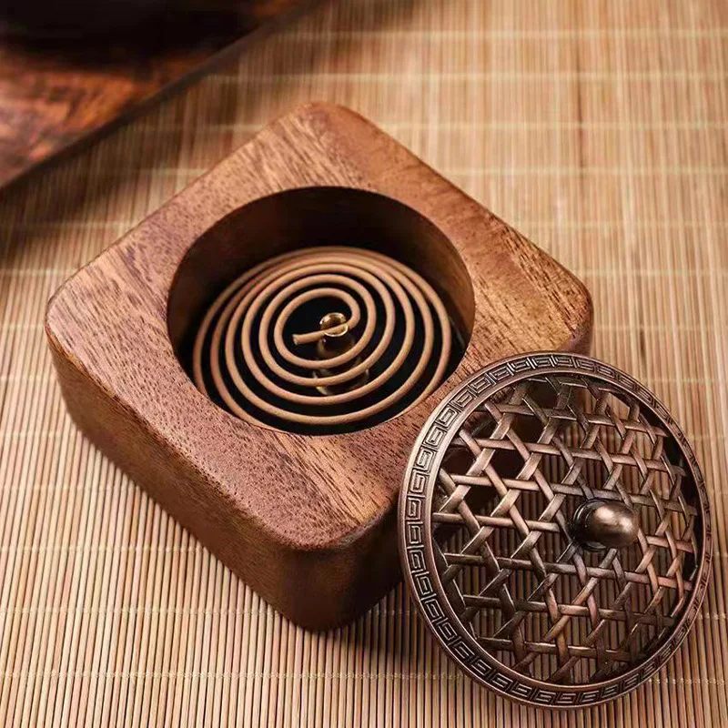 

Solid wood household incense burner indoor creative Zen soothing small ornaments