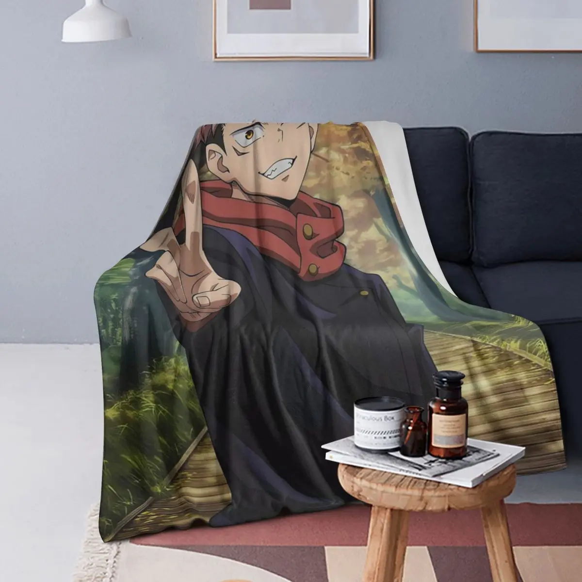 

Sukuna Ryomen - Jujutsu Kaisen Blanket Soft Warm Flannel Throw Blanket Plush for Bed Living room Picnic Travel Home Couch