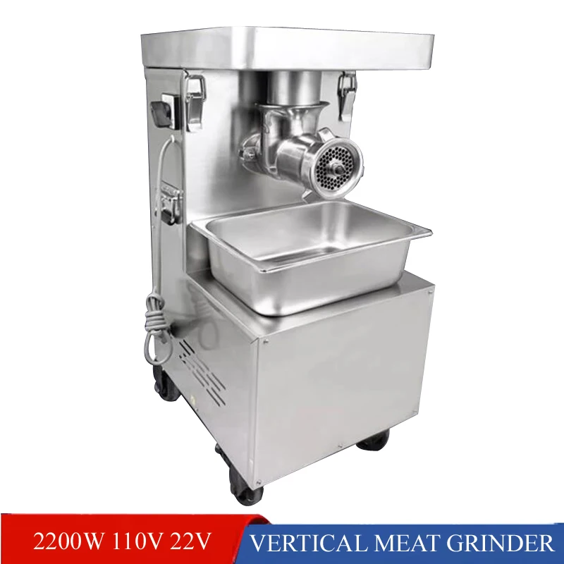 

Electric Stainless Steel Meat Grinder For Pork Beef Fish Butcher Shop Automatic Sausage Stuffing Machine