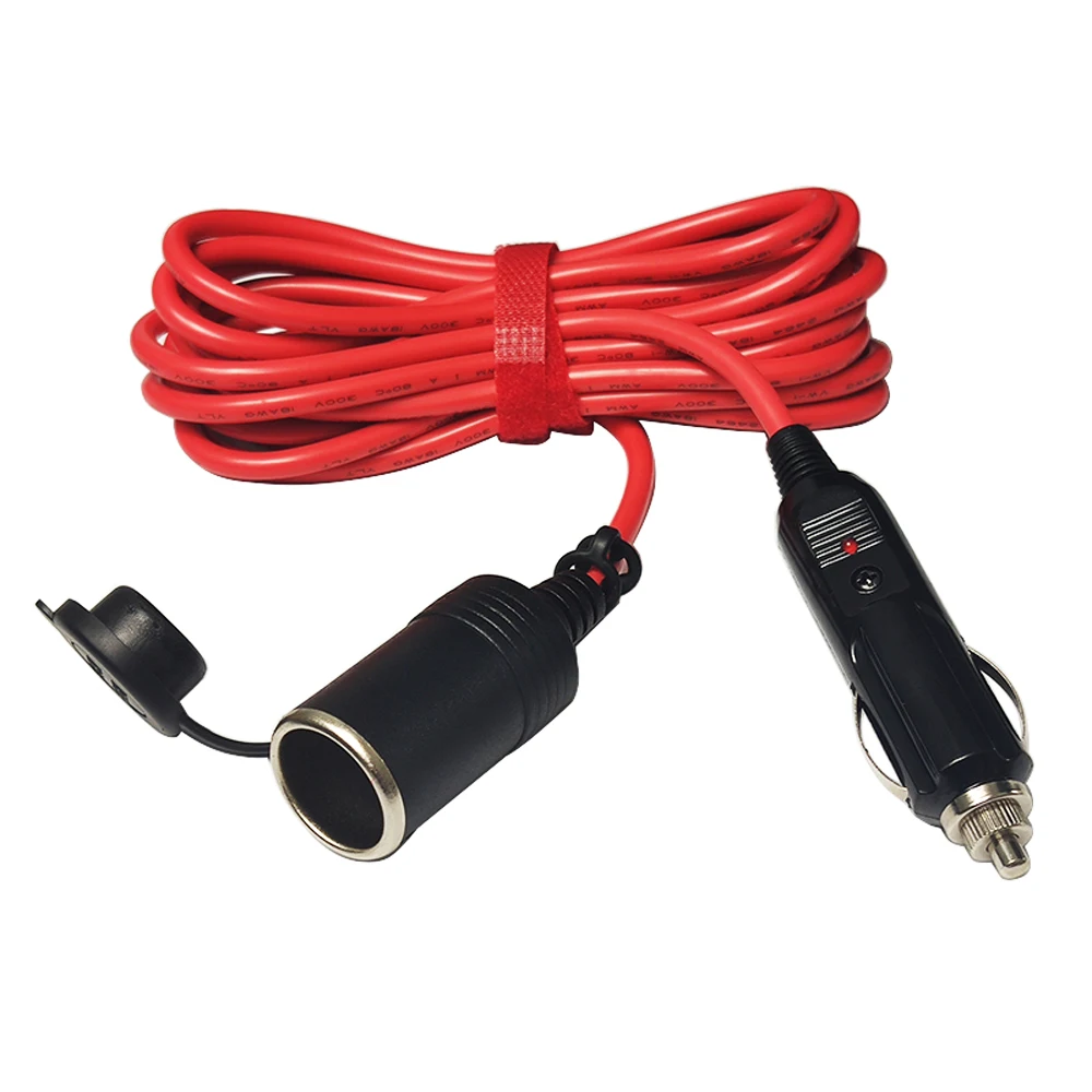 12V 24V Cigarette Lighter Extension Cord Car Charger with Female Socket Cigarette Lighter Plug Extension Cable Car Accessories