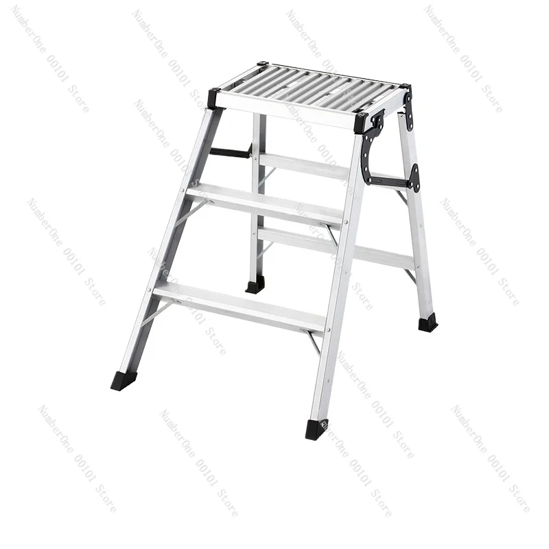 

Aluminum alloy ladder platformfolding horse stool r car wash warehouse supermarket tally three-step ladder WD