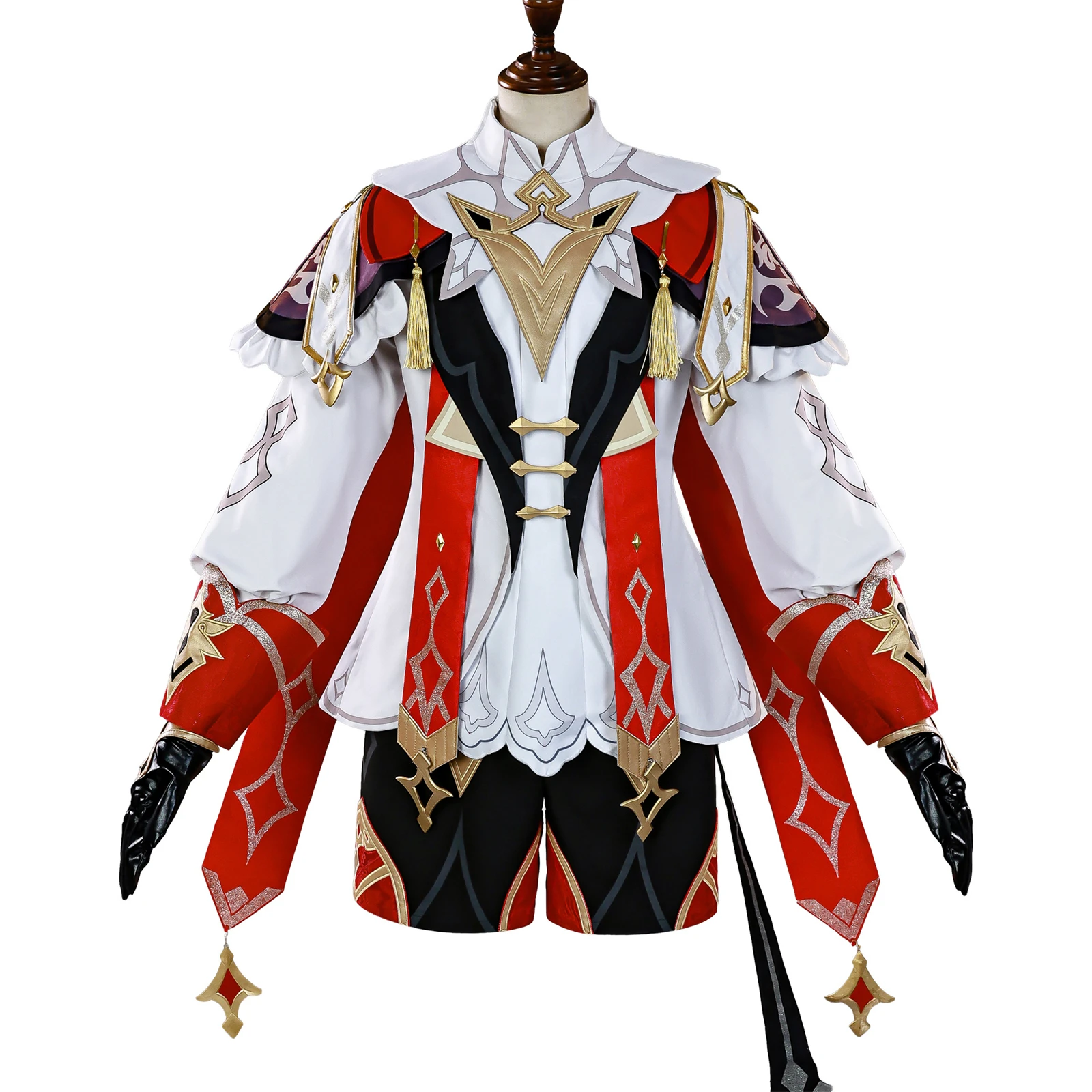 

Impact Dahlia Cosplay Costume Game Men's Red Uniform with Shawl Accessories Full Set Halloween Carnival Party Outfit Set