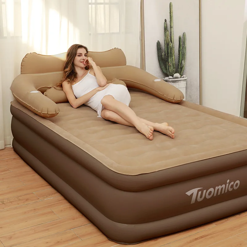 Matelas gonflable pour 2 personnes, 152x203x48CM, lit d'intérieur et d'extérieur, coussin d'air pour Camping, voiture pliante, tapis de canapé Portable paresseux