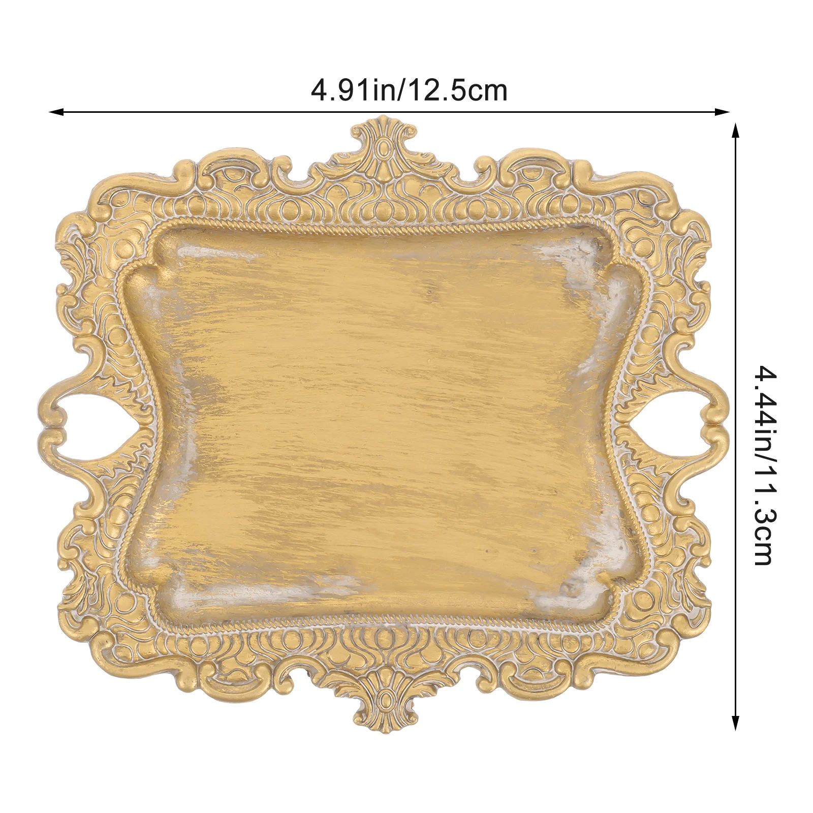 Винтажный металлический поднос для ювелирных изделий, практичный держатель для колец, органайзер для демонстрации ювелирных изделий, мелкие предметы, настольное блюдо для хранения безделушек