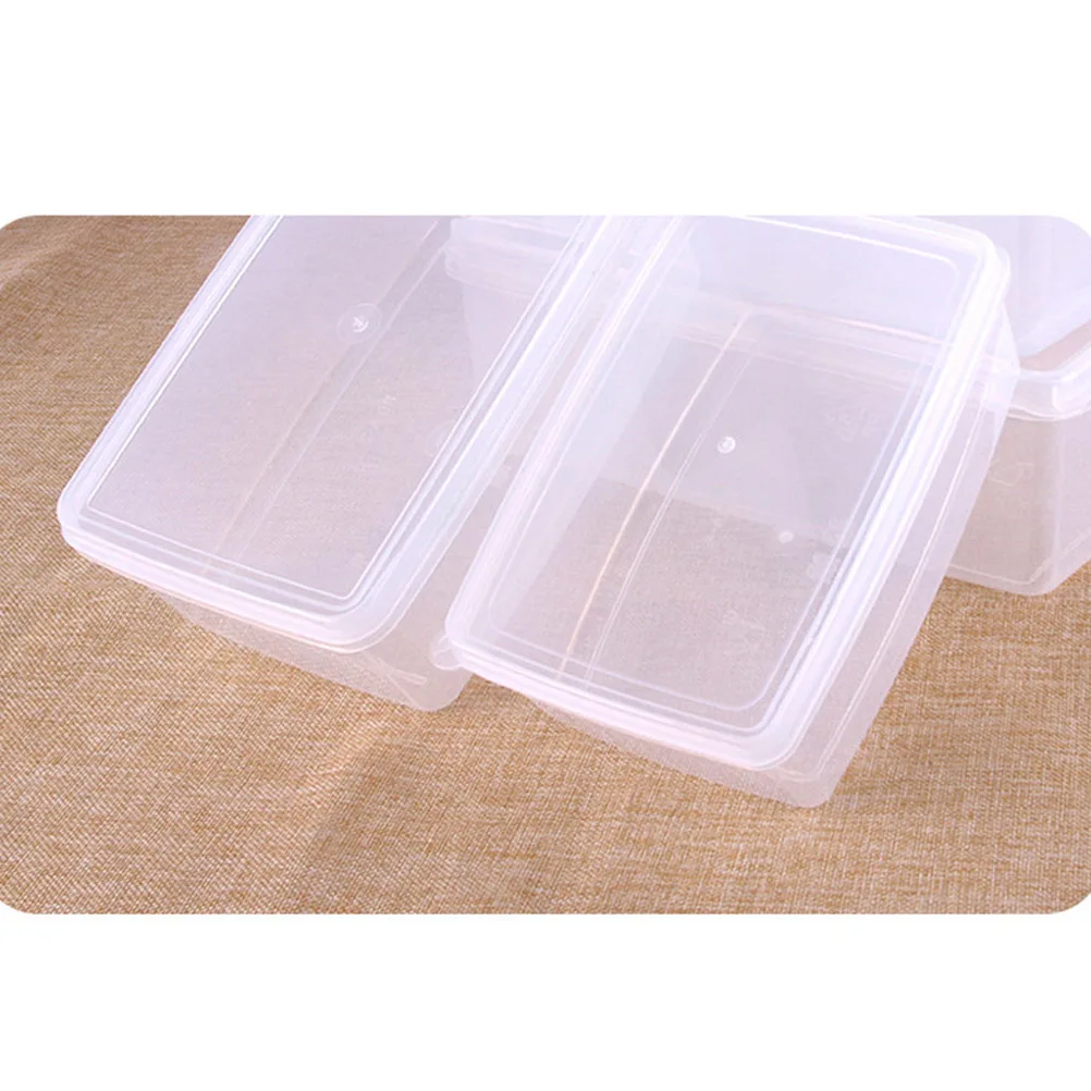 

3.3L Premium Food Crisper Box Rectangular Transparent Storage Container Single Layer Sturdy Dry Food Holder Reusable Stackable
