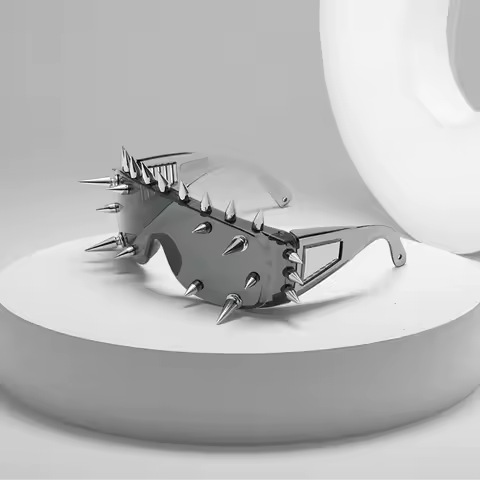 New funny glasses, European and American cyberpunk style devil glasses, party glasses, fashion trend, street snap