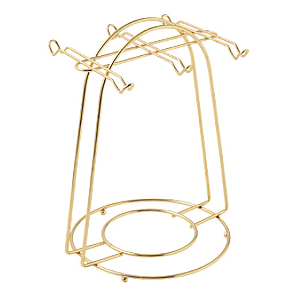 Nordic Home Kitchen supporto per tazza da caffè da tavolo supporto per 6 tazze supporto per tazze in metallo dorato Rack per scolapiatti