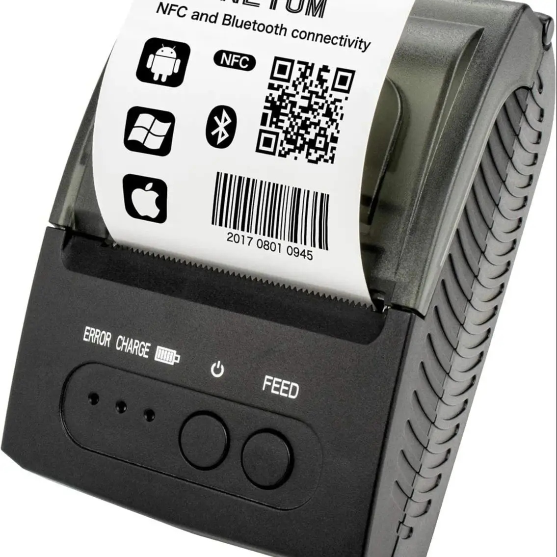 Bluetooth Receipt Printer, Portable 58mm Mini Thermal Pos Printer, Compatible with Android/Windows