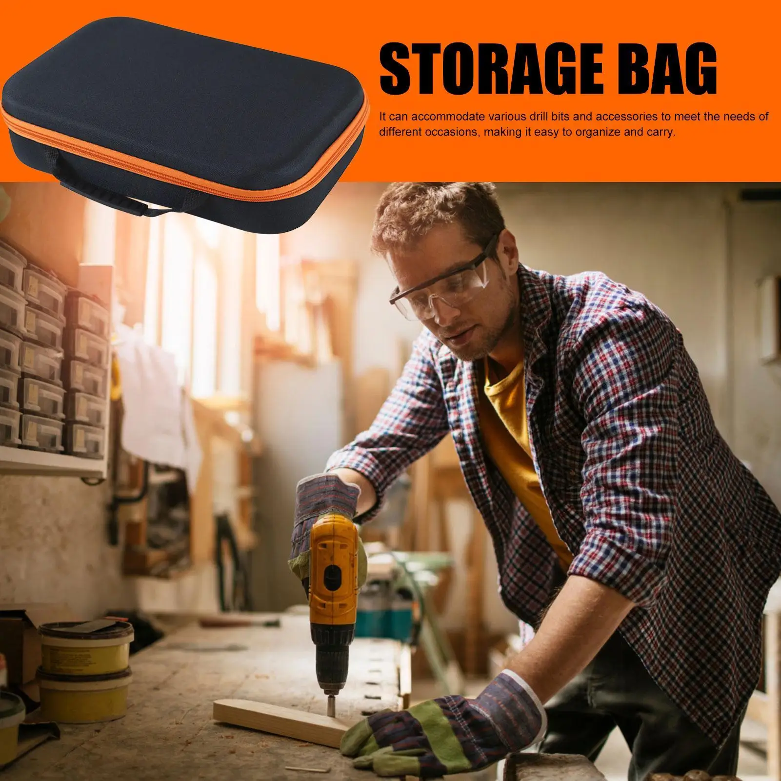 Oxford Cloth Tool Bag Portable Tool Storage Box neatly organized lightweight Pouch Large Capacity Electric Grinder Drill Pliers