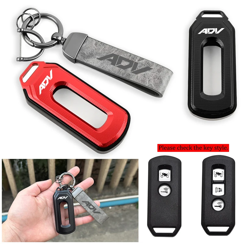 For Honda ADV 350 160  ADV350 ADV160 ADV 350/160 Motorcycle CNC Accessories Key Remote Cover Case Chain Keychain Key Ring