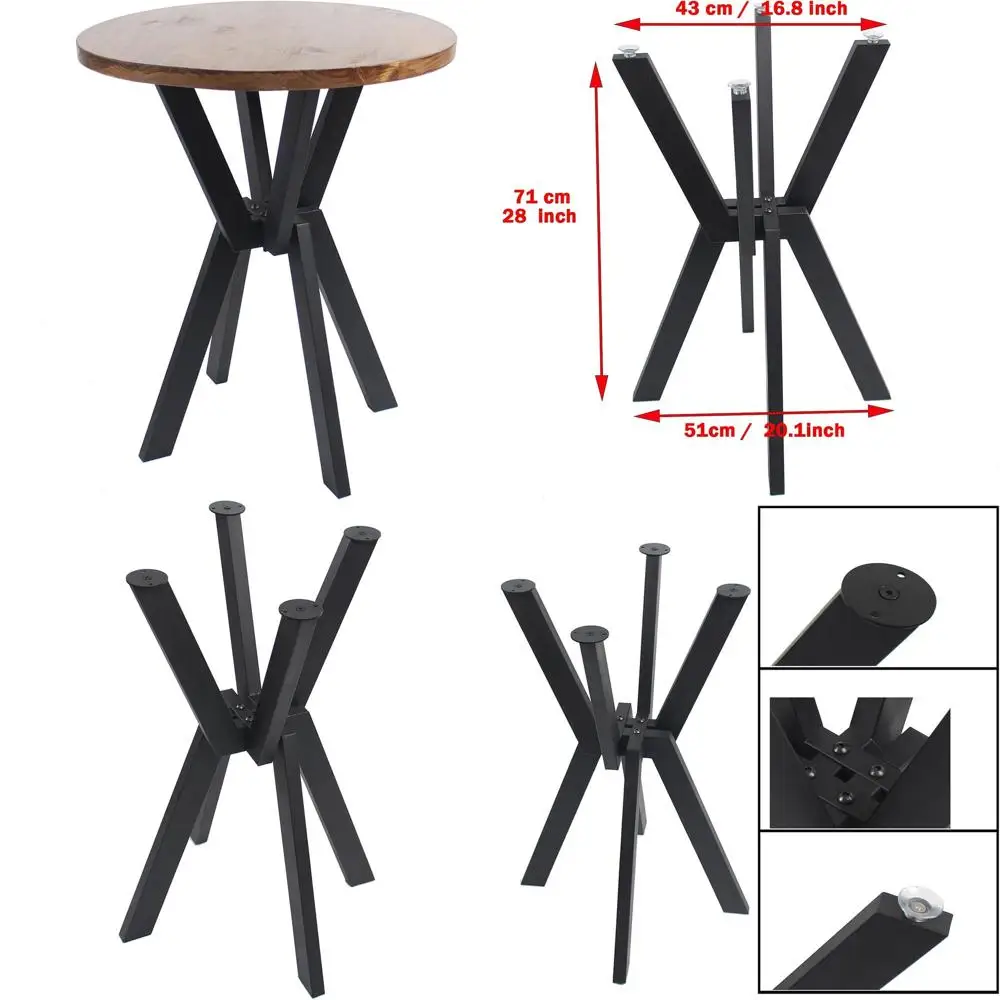 

Rustic 28 High Metal Table Legs for Heavy Duty Support, Industrial Style, DIY Modern Desk Base