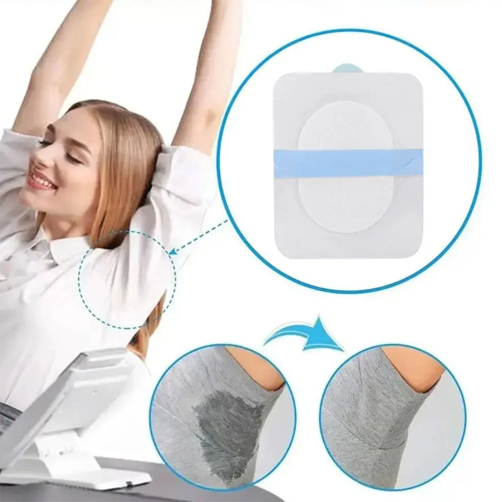 Underarm Summer Sweat-Absorbing Patch Anti Perspiration Cotton Armpit Sweat Pads Disposable Absorbing Shield Pad for Unisex