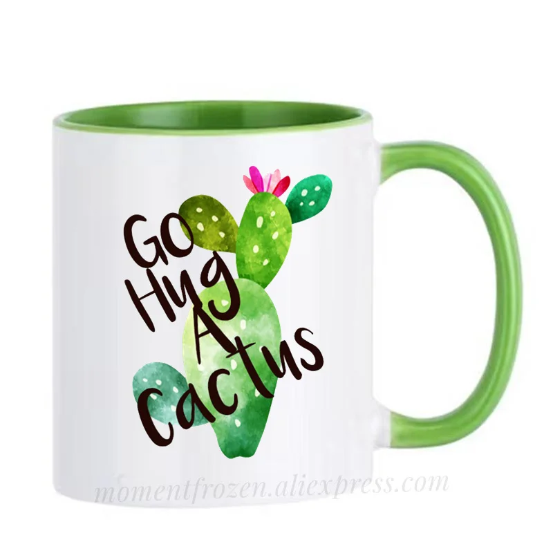 Vegetarian Mugs Vegan Gift Gardener Mugen Cactus Plant Funny Tea Cocoa Coffee Cups Creative Milk Drinkware Coffeeware Home Decal