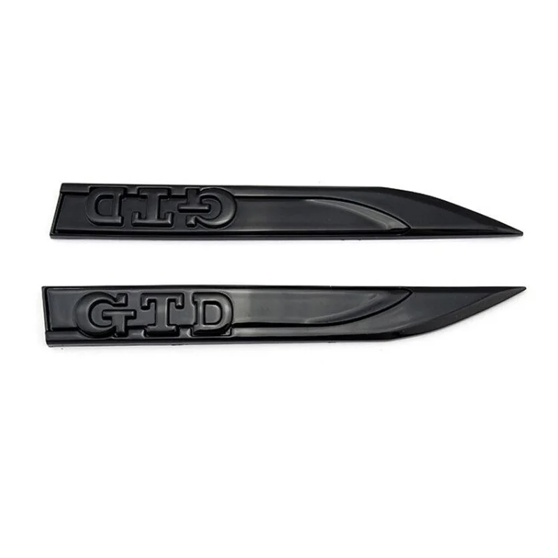 Cuchillo de guardabarros lateral de puerta de carrocería, insignia de logotipo GTD, emblema, pegatina automática para VW GOLF 4, 5, 6, 7, MK7, MK4,