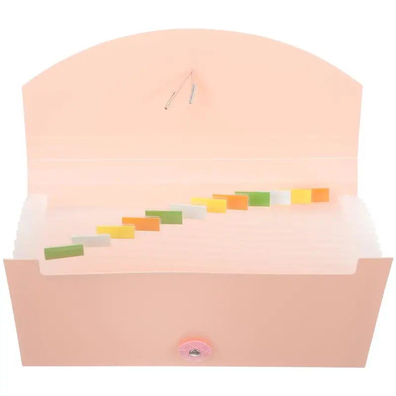 Receipt Organizer File Folder Bag B6 Bills Accordion Coupon Organizer School Office Receipts Holder File Pocket 26.5x14x2.5 Cm