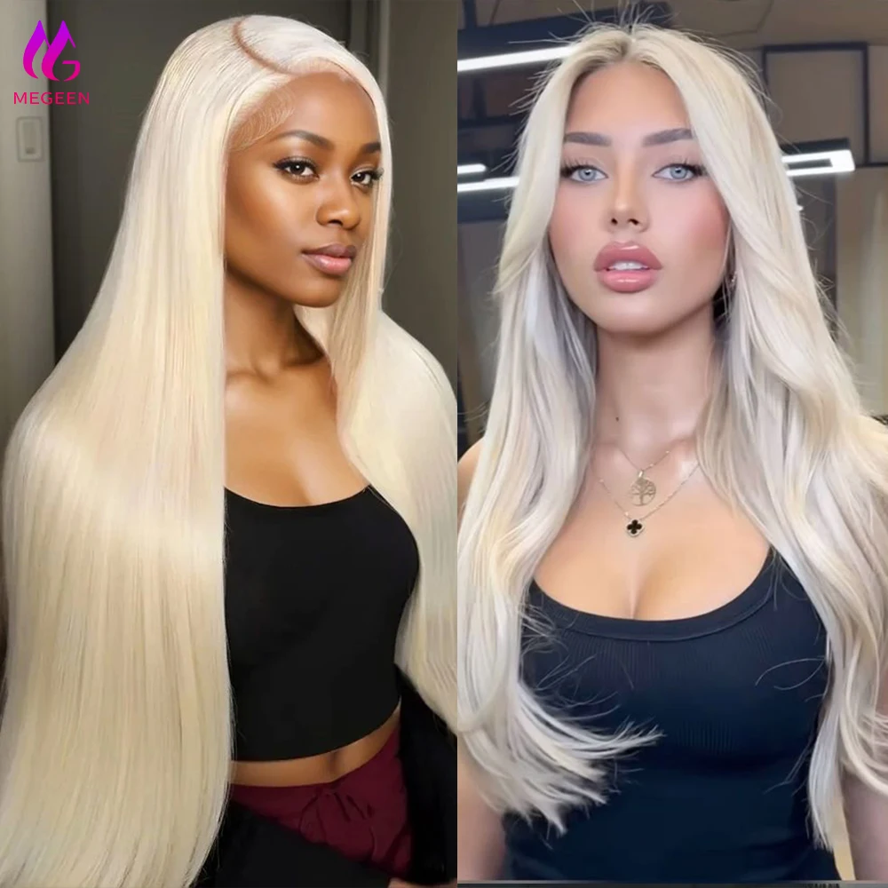 Megeen человеческие волосы блонд 613 цветной парик 13x4 HD прозрачный кружевной передний al парик может быть окрашен кружевной передний парик натуральные волосы предварительно выщипанные