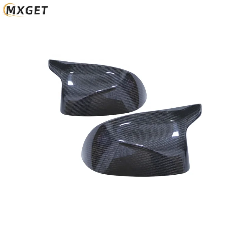 ل BMW X3M X4M X5M X6M غطاء مرآة جانبية ألياف الكربون الجافة مرآة الرؤية الخلفية قبعات ل F97 F98 F95 F96 2019-IN