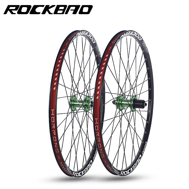 ROCKBAO 24/26/27.5/29 inches mountain bike MTB off road bike wheelset Disc Brake 4 Bearings7-12speed Quick Release Bicycle Wheel