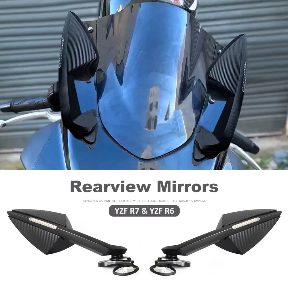 YZF R6 YZF-R6 YZF R6 2020 Draaibare Achteruitkijkspiegel LED Richtingaanwijzer Fit Voor YAMAHA YZF R7 YZF-R7 YZF R7 2021 2022 2023 2024 2025