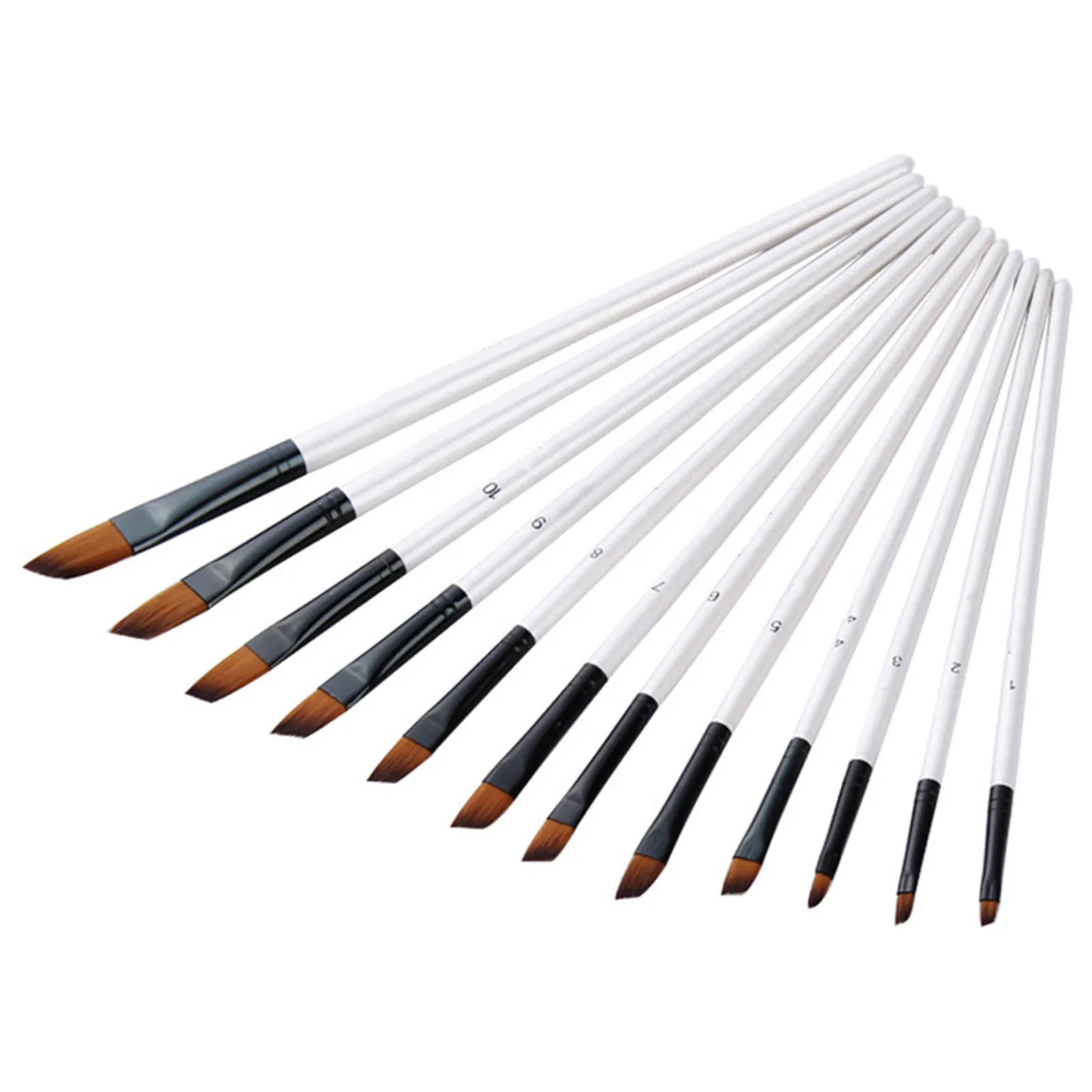 12 pcs Set Painting Brush Watercolor Art Halloween Christmas New Year Art Paint Brush Set Nylon Painting Brush Set Professional