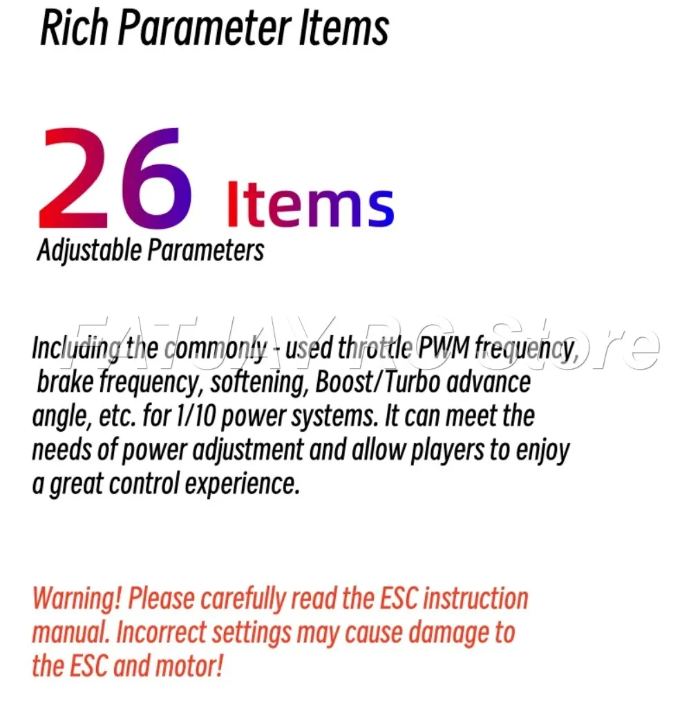 FATJAY Hobbywing EZRUN MINI28 30A Electronic Speed Controller Sensored Brushless 1/28 Mini-Z Cars